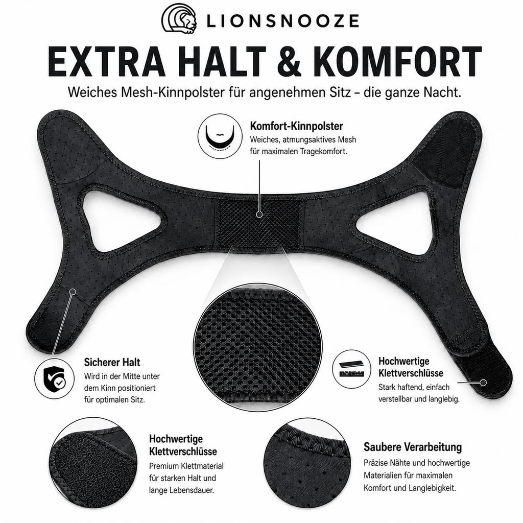 Lionsnooze Schnarchmaske – Anti-Schnarch-Kinnriemen