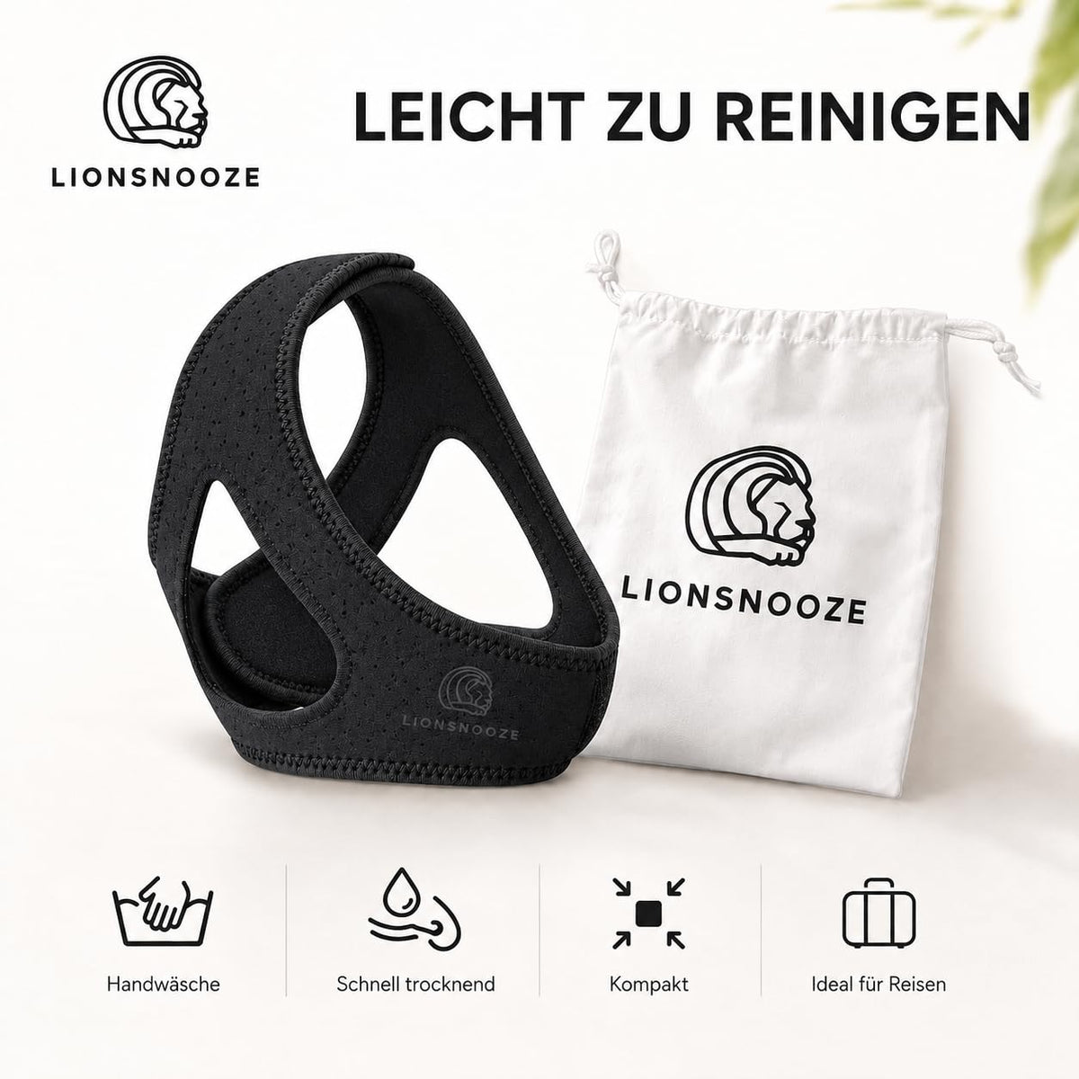 Lionsnooze Schnarchmaske – Anti-Schnarch-Kinnriemen