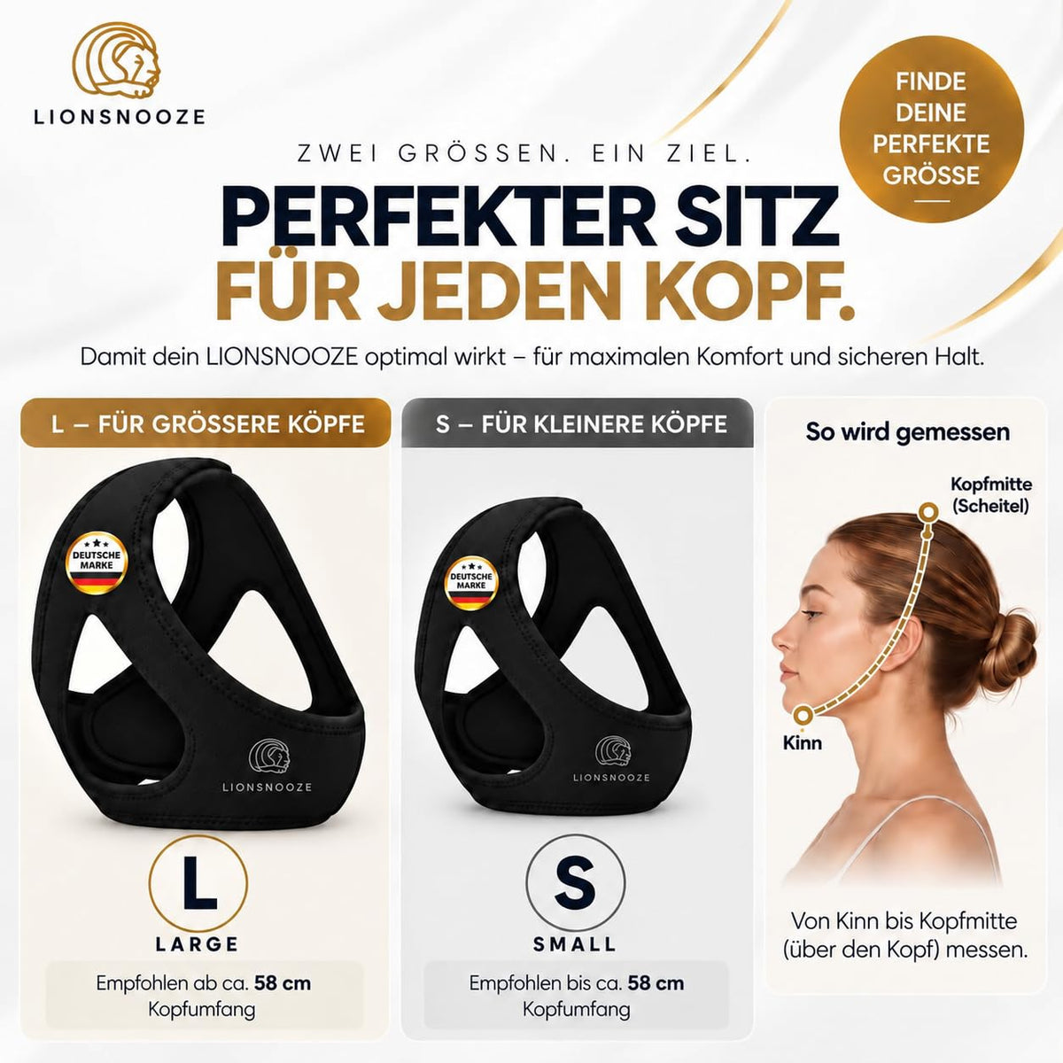 Lionsnooze Schnarchmaske – Anti-Schnarch-Kinnriemen